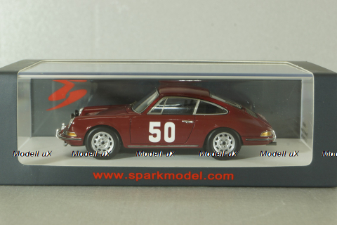 Porsche 911 #50, red, Rally Monte Carlo 1966, S6604, Spark 1:43