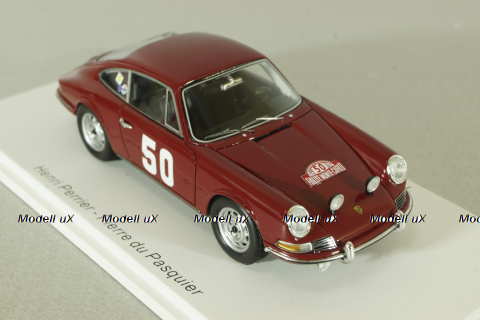 Porsche 911 #50, red, Rally Monte Carlo 1966, S6604, Spark 1:43