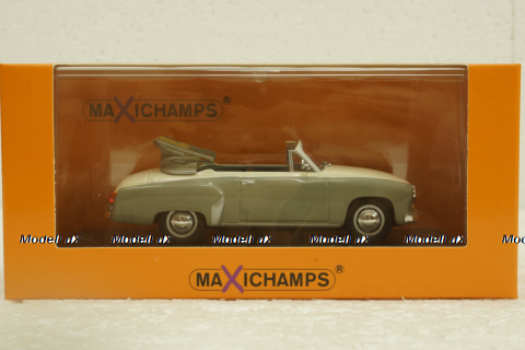 Wartburg A311 Cabriolet, 1958, grey/white, 940015930, Maxichamps 1:43