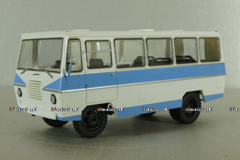 Уралец-66 белый/голубой, Наши Автобусы №67, Modimio 1:43