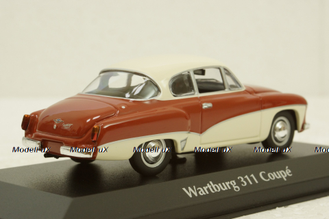 Wartburg A311 Coupe, 1958, red/white, 940015921, Maxichamps 1:43