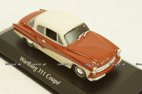 Wartburg A311 Coupe, 1958, red/white, 940015921, Maxichamps 1:43