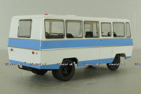 Уралец-66 белый/голубой, Наши Автобусы №67, Modimio 1:43