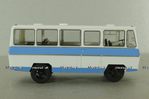 Уралец-66 белый/голубой, Наши Автобусы №67, Modimio 1:43
