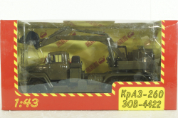 Краз-260 ЭОВ-4422, Экскаватор, хаки, Н749, Наш Автопром 1:43