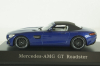 Mercedes AMG GT Roadster (R190) metallic-blue canopy removable, B66960407, Spark 1:43