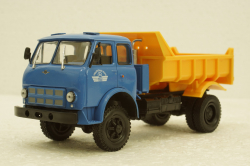 Маз-509Б самосвал, 1970г синий/желтый, Н722, Наш Автопром 1:43