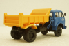 Маз-509Б самосвал, 1970г синий/желтый, Н722, Наш Автопром 1:43