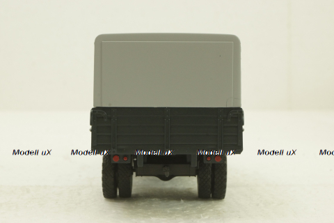 УралЗис-355М, борт с тентом, зеленый/серый, АвтоИстория 1:43