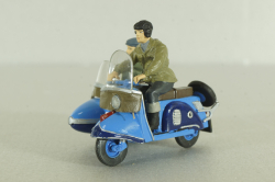 Т-200К «Тула» мотороллер с коляской, синий, с 2-мя фигурками, 1961, Артель "Universal" 1:43