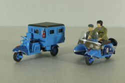 Т-200К «Тула» мотороллер с коляской, синий, с 2-мя фигурками, 1961, Артель "Universal" 1:43