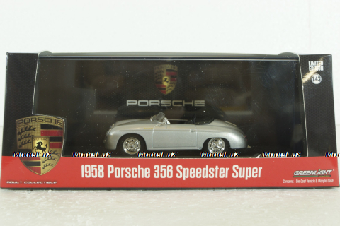 Porsche 356 Speedster Super, 1958, silver, 86597, Greenlight 1:43