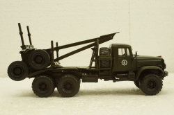 Краз-255Л лесовоз, хаки, Н726, Наш Автопром 1:43
