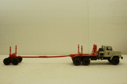 Краз-260Л лесовоз серый/красный, Н728, Наш Автопром 1:43