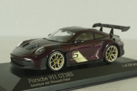 Porsche 911 (992) GT3 RS 2023, purple with gold wheels,410062112, Minichamps 1;43 