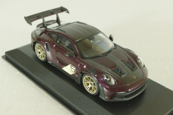Porsche 911 (992) GT3 RS 2023, purple with gold wheels,410062112, Minichamps 1;43 