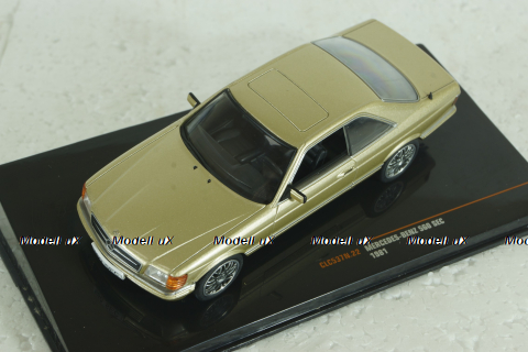 Mercedes 560 SEC Coupe (C126) 1981 golden, CLC537, IXO 1:43  
