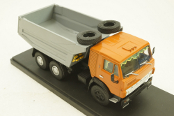 Камаз-5511, самосвал, оранжевый/серый, Конверсия 1:43