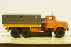 Краз-260 борт с тентом, оранжевый 1980, Н290, Наш Автопром 1:43