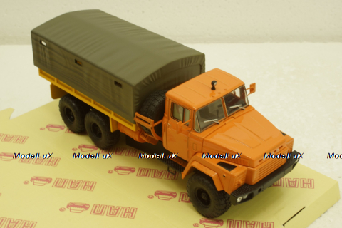 Краз-260 борт с тентом, оранжевый 1980, Н290, Наш Автопром 1:43