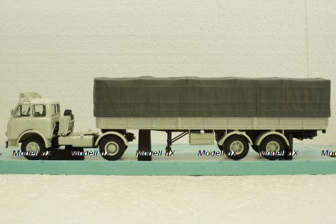 Маз-504В с п/прицепом 5205А Совстрансавто белый, Н789, Наш Автопром 1:43