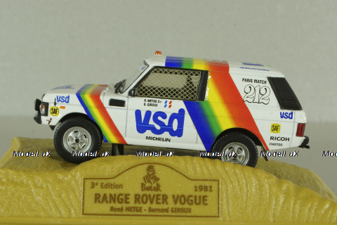 Range Rover Vogue #212 Paris-Dakar 1981 R.METGE - B.GIROUX, Norev 1:43
