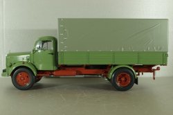 Mercedes L3500 truck with canvas top, green/red/grey, 450050100, Schuco 1:18