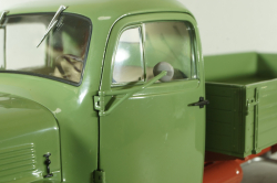 Mercedes L3500 truck with canvas top, green/red/grey, 450050100, Schuco 1:18