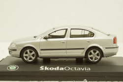 Skoda Octavia II 2004, silver diamand metallic, 143AB001A, Abrex 1:43
