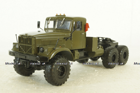 Краз-255В седельный тягач, хаки, 100886, АвтоИстория 1:43