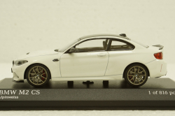 BMW M2 CS 2020 White with Gold Wheels, 410021020, Minichamps 1:43