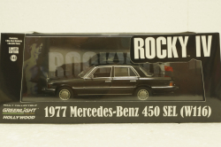 Mercedes 450 SEL (W116) 1977 Movie Rocky IV (1985) black, 86640, Greenlight 1:43