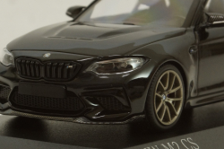 BMW M2 CS 2020 Black with Gold Wheels, 410021024, Minichamps 1:43