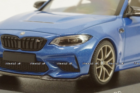 BMW M2 CS 2020 Blue with Gold Wheels, 410021025, Minichamps 1:43