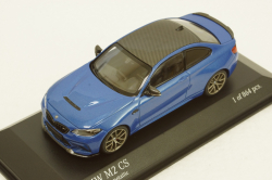BMW M2 CS 2020 Blue with Gold Wheels, 410021025, Minichamps 1:43