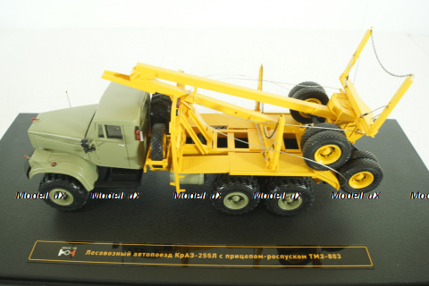 Краз-255Л с прицепом-роспуском ТМЗ-803, лесовоз, , TruckTyr 1:43