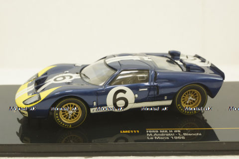 Ford MK II #6, M.Andretti/L.Bianchi, Le Mans 1966, LMC111, IXO 1:43