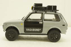 Ваз-2121 Нива Vagabund 1980, Lada Niva, grey/black, with acessories, 1807302,  Solido 1:18