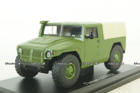 Газ-233002 ТИГР пикап с тентом (хаки), SSM2002, SSM 1:43