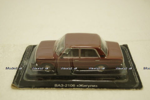 Ваз-2106 Жигули, красный, Автолегенды СССР №266, 1:43