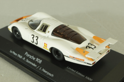 Porsche 908, 24h LeMans #33 R. Stommelen/J.Neerpasch 1968, white, 450372100, Schuco 1:43