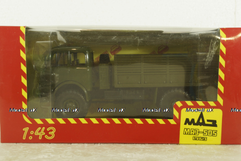 Маз-505 4х4 бортовой 1963г, хаки, Н211, Наш Автопром 1:43