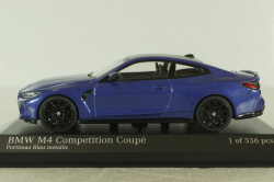 BMW M4 Competition Coupe (G82) 2020, blue metallic, 410020125, Minichamps 1:43