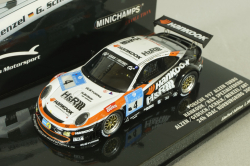 Porsche 911(997) Alzen Turbo Hankook, 24h ADAC Nurburgring #4 2008, white/black, 437086804, Minichamps 1:43