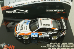 Porsche 911(997) Alzen Turbo Hankook, 24h ADAC Nurburgring #4 2008, white/black, 437086804, Minichamps 1:43