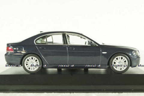 BMW 735 E65 7-Series, 2001, blue, 431020206, Minichamps 1:43