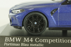 BMW M4 Competition Coupe (G82) 2020, blue metallic, 410020125, Minichamps 1:43