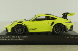 Porsche 911 (992) GT3 RS with Weissach package year 2023, acid green, 410062111, Minichamps 1:43