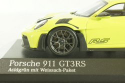 Porsche 911 (992) GT3 RS with Weissach package year 2023, acid green, 410062111, Minichamps 1:43