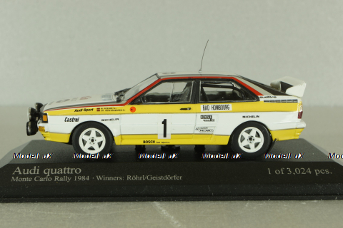 Audi Quattro #1, winner rally Monte Carlo 1984, 430841901, Minichamps 1:43